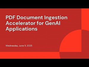 PDF Document Ingestion Accelerator for GenAI Applications