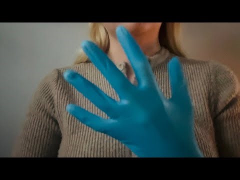 ASMR Slow Hand Movements in Brand NEW Extra Small Latex Gloves