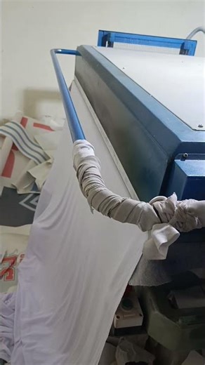 Transfer of Sublimated Print on Polyester Fabric with the help of Heat and Compression through bed.