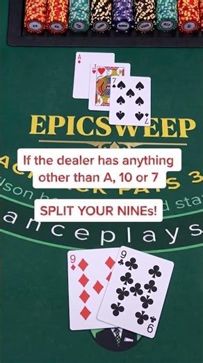 Blackjack Strategy: When to Split a Pair of 9s 🃏