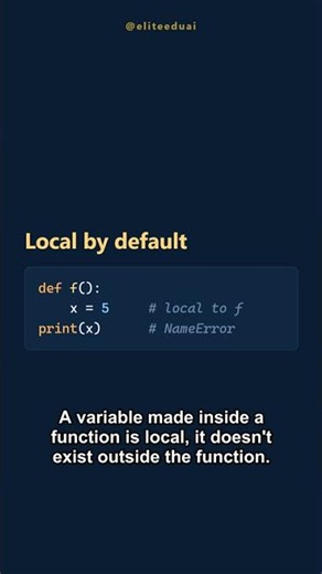 Python Scope: local vs global in 40s 🐍 #python #coding