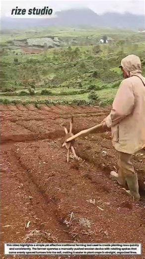 Traditional Farming Innovation: Manual Seed Row Maker 🌱