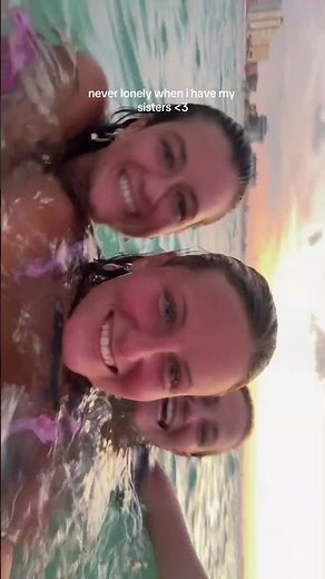 sunset swims are back #summer #sisters madelyn marie syddi-elizabeth