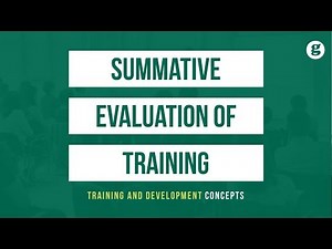 Summative Evaluation of Training