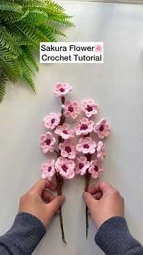 Crochet Cherry Blossom (Sakura) Flower Easy Tutorial 🌸 #crochet #shorts