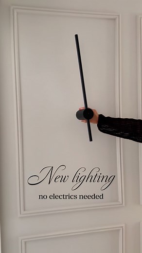 l i g h t i n g ✨ - This wall is becoming my new obsession! So happy with how its all turned out. These regargeable wall lights from @amazonuk really are the finishing touch and i love that i don’t need any electrics - they are the perfect minimalist design 🖤 just the rest of the hallway to panel and paint now 🤣🙈 - Wall Lights @amazonuk - comment link and it will come to your dms, or shop via my Amazon Highlights and Storefront (see bio) Panelling - Gemini @skirting4u - use my code CBINTERIOR