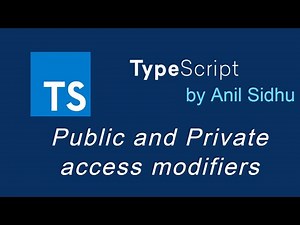 Typescript tutorial #27 Public and Private access modifiers