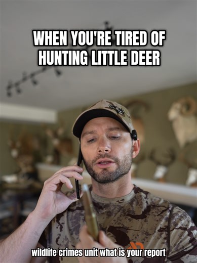 When you're tired of hunting little deer. #hunting #deerhunting | deer hunting