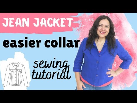 EASIER method to sew a jacket collar. Tutorial. Linen Stacie Jean Jacket (StyleArc).