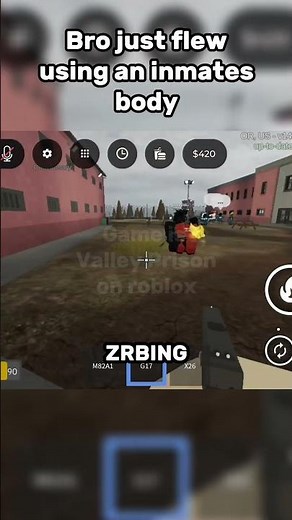 Bro flew using an inmates body (valley prison) #roblox #robloxedit #robloxmemes