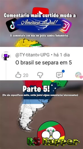O Comentário mais curtido muda a América do sul #mapper #mapping #geotuber #geotube