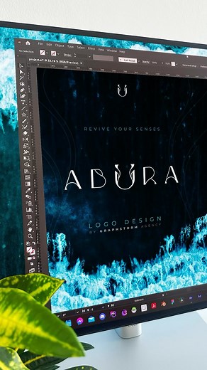 Graphstorm | Branding & Logo Design on Instagram: "Logo Design | ABURA SPA 🌟 Save it for later 😉 Are you looking for an experienced branding team? DM or Email us: GraphStorm@gmail.com GraphStorm | The Branding Agency Logo Design, Branding, Re-Branding Gear: iPhone 14 Pro MacBook Pro 16” iPad air 5 Adobe Illustrator 2024 Adobe Premiere Pro 2024 Procreate #branding #branddesign #logo #logodesign #graphstorm #creative #editing"