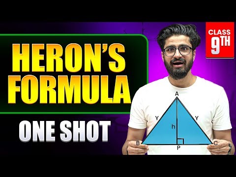 Heron's Formula Class 9 in ONE SHOT 🔥 || Maths Chapter 10 || Ritik Mishra