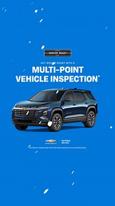 Help keep your vehicle running strong this winter. Get a Multi-Point Vehicle Inspection and make the most of stackable rebates on select original GM parts. | Chevrolet