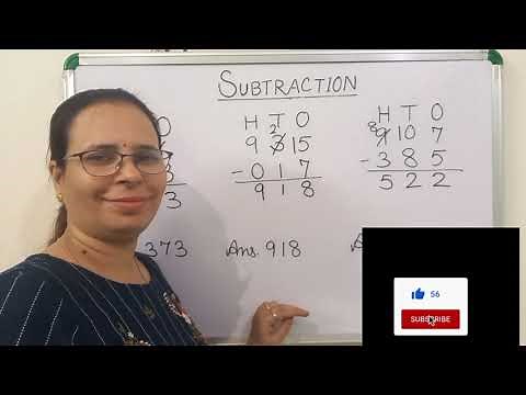 Subtraction ||Subtraction of three digit numbers|| Planet Maths