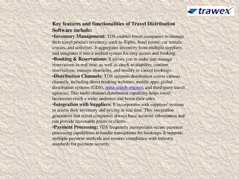 TRAVEL DISTRIBUTION PLATFORM