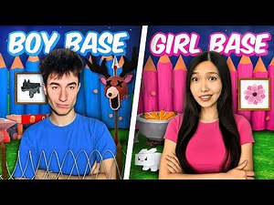GIRLS BASE VS BOYS BASE 99 Nights in the Forest... [FT. @uwucutesingle ]