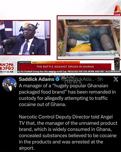 Ghanaian Food Brand Manager Arrested for Cocaine Trafficking