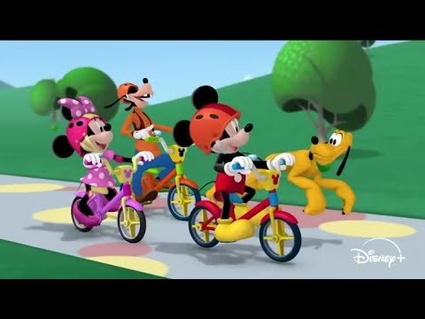 🚴‍♂️ Mickey, Minnie & Goofy Ducki’s Garden Highway Cycle Ride! 🌼🛣🐭💖🦆😄