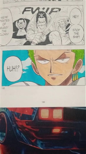 colouring my One Piece manga panel 😁 Demonic beast roronoa zoro 😎💪🔥