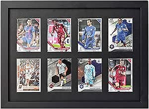 Wall Memorabilia Display Cabinet - Baseball, Sports & Trading Card Stand, Holds 8 Cards, Suitable for Football, Basketball & Hockey