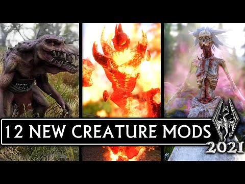 12 NEW DANGEROUS AND SCARY CREATURES - Skyrim Mods & More Episode 115