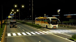 VRL Volvo Bus Night Journey #VRLVolvoBus #NightJourney #B11rVolvo | Aki Rulz