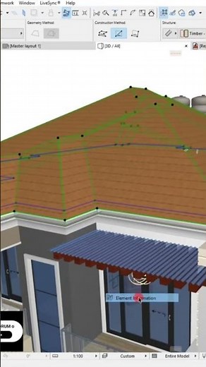 How to determine the roof area in ArchiCAD