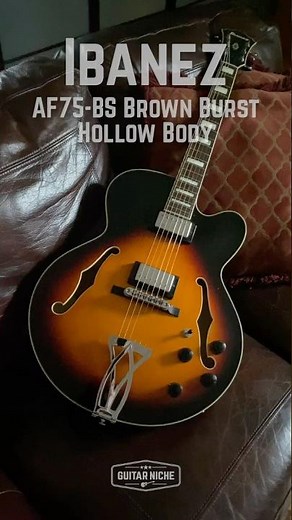 😎 Ibanez AF75 BS Brown Burst Hollow Body #soulsnaps #mellowtones GuitarNiche.com #shorts