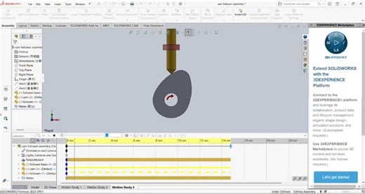 #3ddesign #solidworks #mechanicalengineering #student #cam #follower #linear #motion #rotarymotion #knife #edge #point #assembly #studymotion | Ashutosh kumar