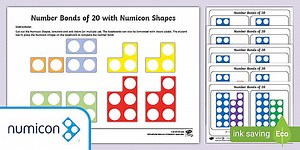 Number Bonds of 20 with Numicon Shapes Activity Pack