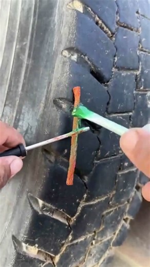 Demonstration of Emergency Tire Repair Techniques