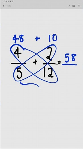 The Butterfly Method (Adding Fractions) #mathstricks