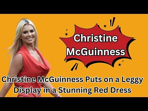 Christine McGuinness Puts on a Leggy Display in a Stunning Red Dress