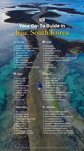 Too lazy to plan your Jeju trip? We got you 🍊 Skip the scroll & save this ultimate cheat sheet - from scenic cliffs to hidden cafes 🌊 💡Psst: Remember to enjoy the best KRW rates with YouTrip 💜 | YouTrip