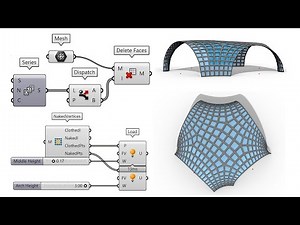 Parametric Pavilion (Rhino Grasshopper Kangaroo)