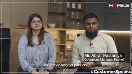 Lighting in furniture not only enables effective functionality but also augments the overall aesthetics of any interior space. Hafele’s Loox Lighting Range enhances seamless furniture ergonomics with the help of smart sensors, thereby ensuring ease. Through this video of #CustomerSpeaks, hear Mr. Abrar Palsaniya, Operations Manager, Kuche7, talk about how durable and long-lasting operations along with easy plug-and-play assembly, endless applications and end-to-end services by the Hafele team pl