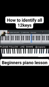 How to identify all 12 musical keys on the piano Part 6 | Vicpiano | Facebook