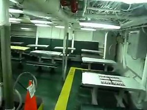 Messdecks on the USS Joseph P. Kennedy Jr DD850