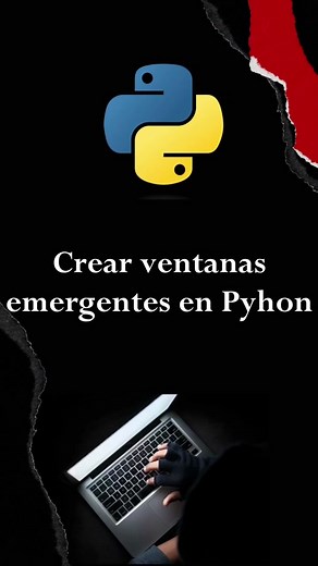 Crear ventanas emergentes en Python #learnpython #python #codigoespinoza #pythonespañol #aprendepython #pythonprogramming #coding #cursopythongratis #pythondesde0 #programacion #pythoncurso