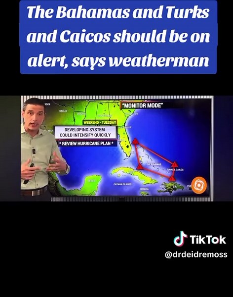 The Bahamas and Turks and Caicos should be on alert of developing system, says weatherman. DISCLAIMER: I DO NOT OWN THE RIGHTS TO THE VIDEO OR IMAGES. THIS INFORMATION WAS SHARED FOR EDUCATIONAL PURPOSES ONLY. Credit: Mr. Weatherman #fyp #hurricane #hurricaneseason
