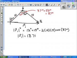 1-2 C Vector Addition - 3 (Adding 3 Vectors)