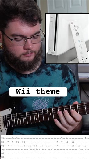 How to play the Wii theme on guitar (mini lesson with tabs) #videogames #guitarlesson #guitar #🎸