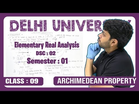 Archimedean Property Explained | Real Analysis | DU Mathematics