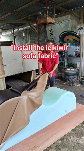 Eka Kurnia on Instagram: "Installation of icikiwir sofa fabric #sofamaker #furniture #homedecor"