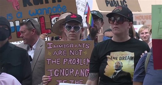 Protests take place across the country, including Phoenix, on Presidents Day