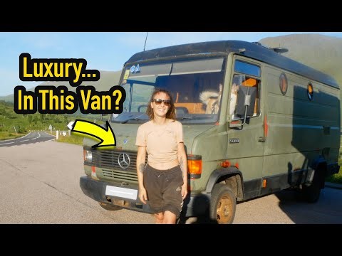 Solo Female Builds Luxury In 30 Year Old Van | 1995 Mercedes 508D