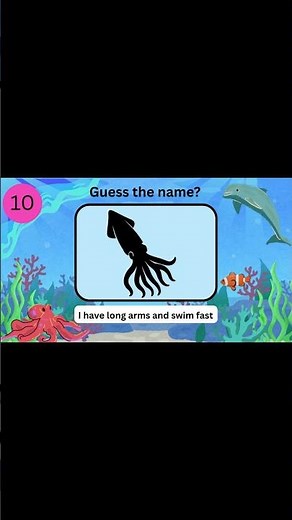 Guess the water animal| quiz time|Kids Quest #kids #kidslearning