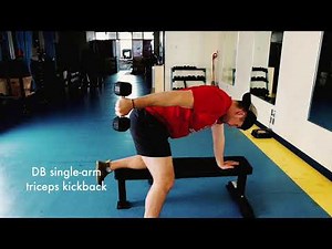 Dumbbell triceps kickback demo
