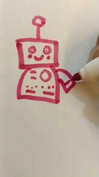 How to draw robot 🤖#drawing #art #shorts